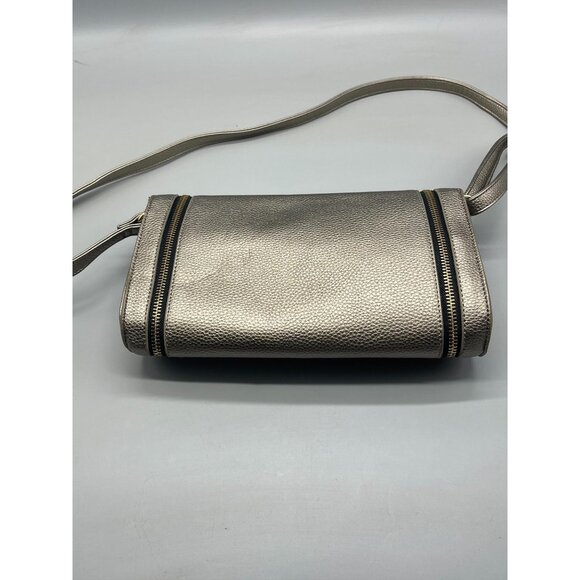 Dream Control clutch handbag purse gold snap front adjustable strap 2 zip READ - Picture 7 of 13